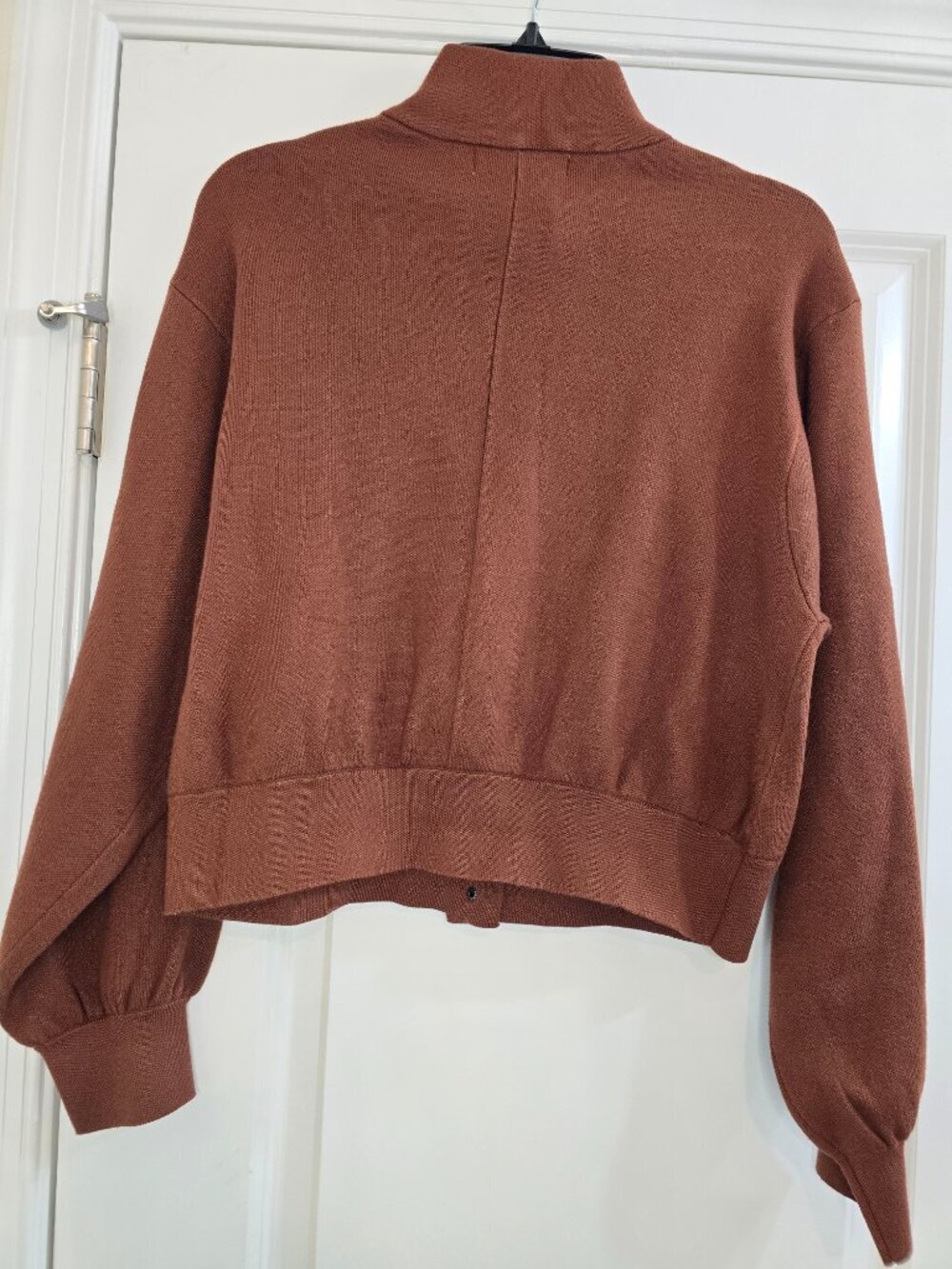 Marled by Reunited Clothing Sweater - Brown With Silver Buttons and Pockets - Picture 3 of 6